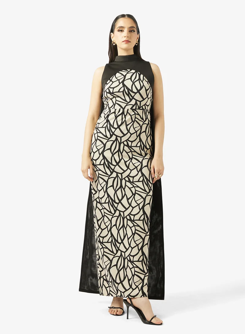 High Neck Maxi Dress